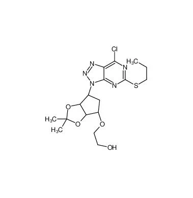 Etanol,2-[[(3aR,4S,6R,6aS)-6-[7-cloro-5-(propilthio)-3H-1,2,3-triazolo[4,5-d]pirimidin-3-il]tetrahidro-2,2-dimetil-4H-cyclopenta-1,3-dioxol-4-il]oxy]- CAS 376608-75-2
