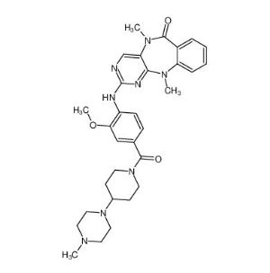 2- [2-metoxi-4- [4- (4-metilpiperazin-1-il) piperidin-1-carbonil] anilino] -5,11-dimethylpyrimido [4,5-b] [1,4] benzodiazepin-6 -one CAS 1234480-84-2