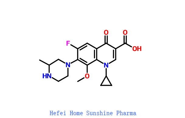 Acid 1-ciclopropil-6-fluor-1,4-dihidro-8-metoxi-7- (3-metil-1-piperazinil) -4-oxo-3-chinolinecarboxilic CAS 112811-59-3