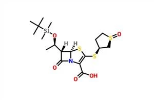 (5R, 6S) -6 - ((R) -1 - ((terț-butildimetilsilil) oxi) etil) -3 - (((1R) -1-oxidotetrahidrotiofen-3-il) tio) -7-oxo-4 -tia-1-azabiciclo [3.2.0] hept-2-en-2-carboxilic acid CAS 770673-33-1