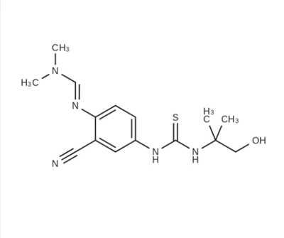 (E)-N'-(2-ciano-4-(3-({1-hidroxi{-2-metilpropan{-2-il)tioureido)fenil)- N,N-dimetilformimidamidă CAS 1429755-57-6