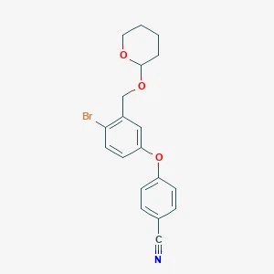 4-[4-Bromo-3-[[(tetrahidro-2H-piran-2-il)oxi]metil]fenoxi]benzonitril CAS 943311-78-2
